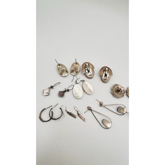 Lot Of Sterling Silver 925 Earrings For Craft Jewelry Making ASIS Mexico Other - Picture 12 of 14